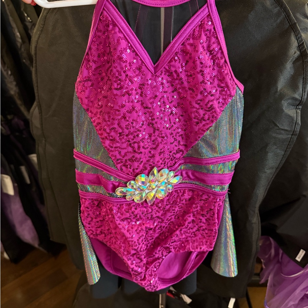 Weissman Fuchsia and Iridescent Kids Dance Costume